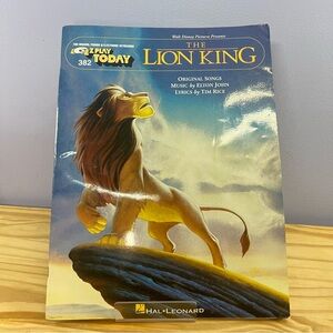 Walt Disney Pictures Presents The Lion King Original Songs Sheet Music Book